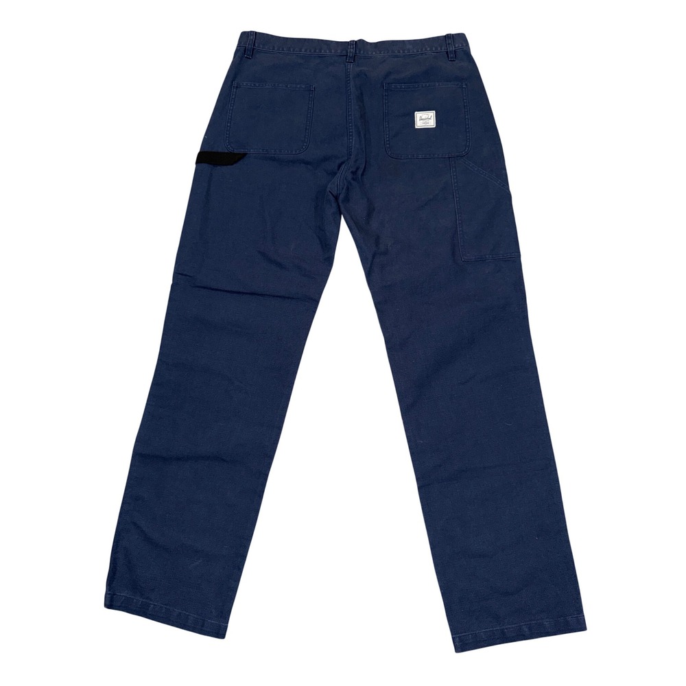 New Herschel Supply Co Mens Double Knee Utility Pants Navy Blue 36x32 Carpenter - Picture 2 of 6